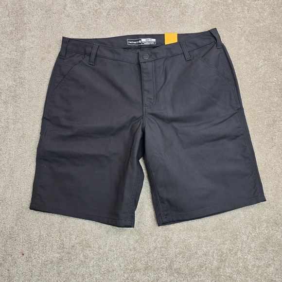 Carhartt Pants - Womens Carhartt 10" Canvas Work Shorts Rugged Flex Loose Fit Size 16 BS3111-W